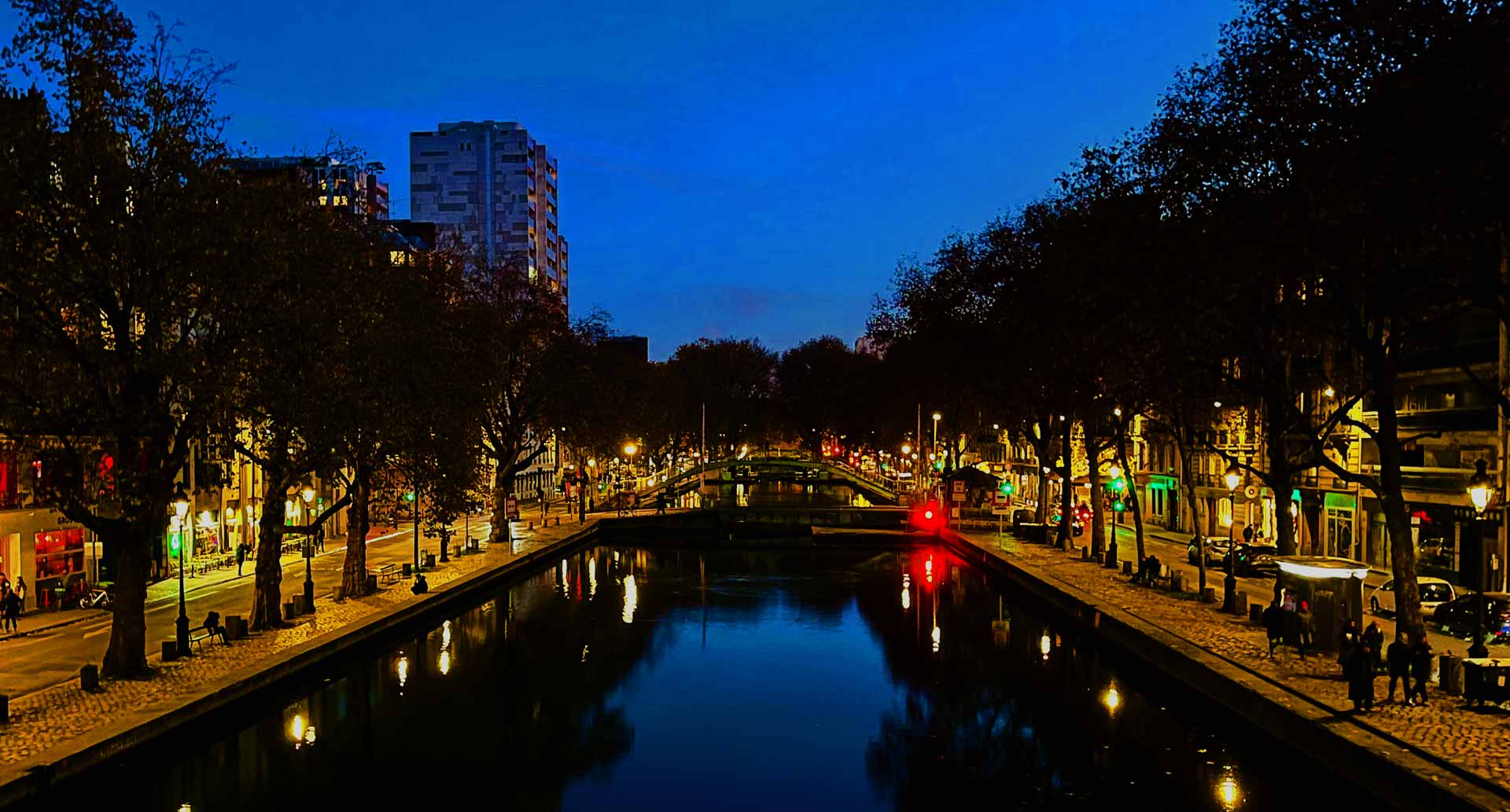 Canal Saint-Martin de nuit